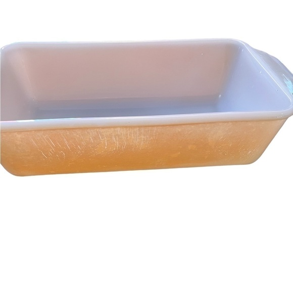 Vintage Fire King Peach Lustre Loaf Pan 50’s/60’s - Picture 2 of 6